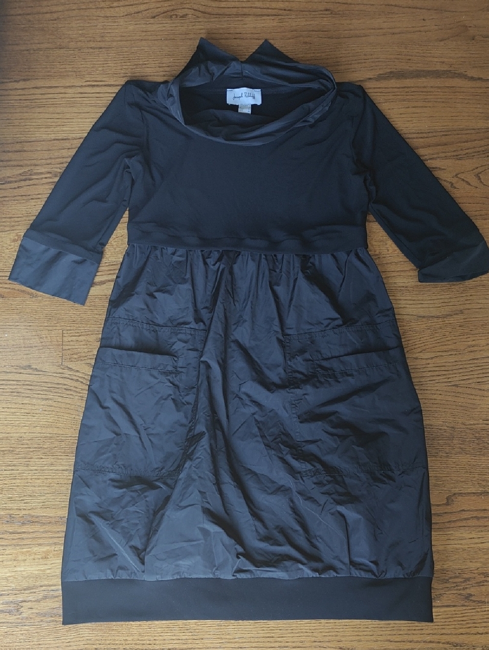 Joseph Ribkoff Black Midi Dress with Pocket Skirt